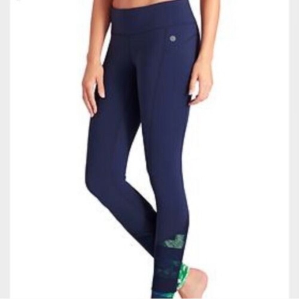 Athleta | Navy Green Full Tilt Tight Pants